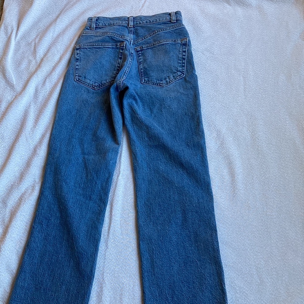 ASOS Design Straight Leg Raw Hem jeans Size 24/32 - Picture 2 of 7
